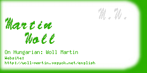 martin woll business card